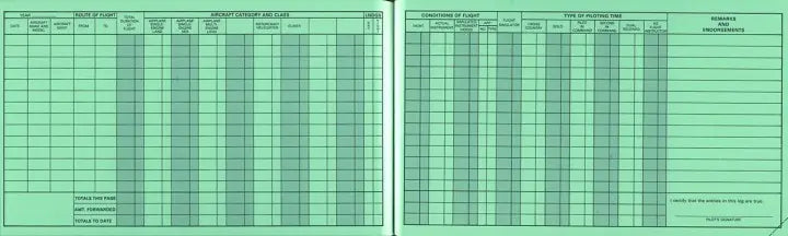 Jeppesen Professional Pilot Logbook