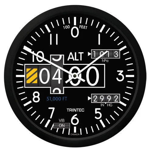 10" Modern Altimeter Round Clock