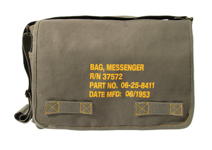 ROTHCO Heavyweight Canvas Classic Messenger Bag w/ Military Stencil