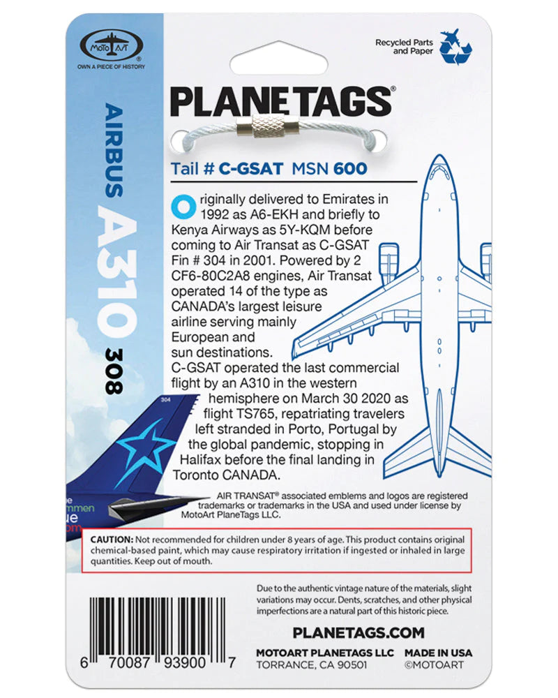 Planetag AIRBUS A310 AIR TRANSAT®- C-GSAT