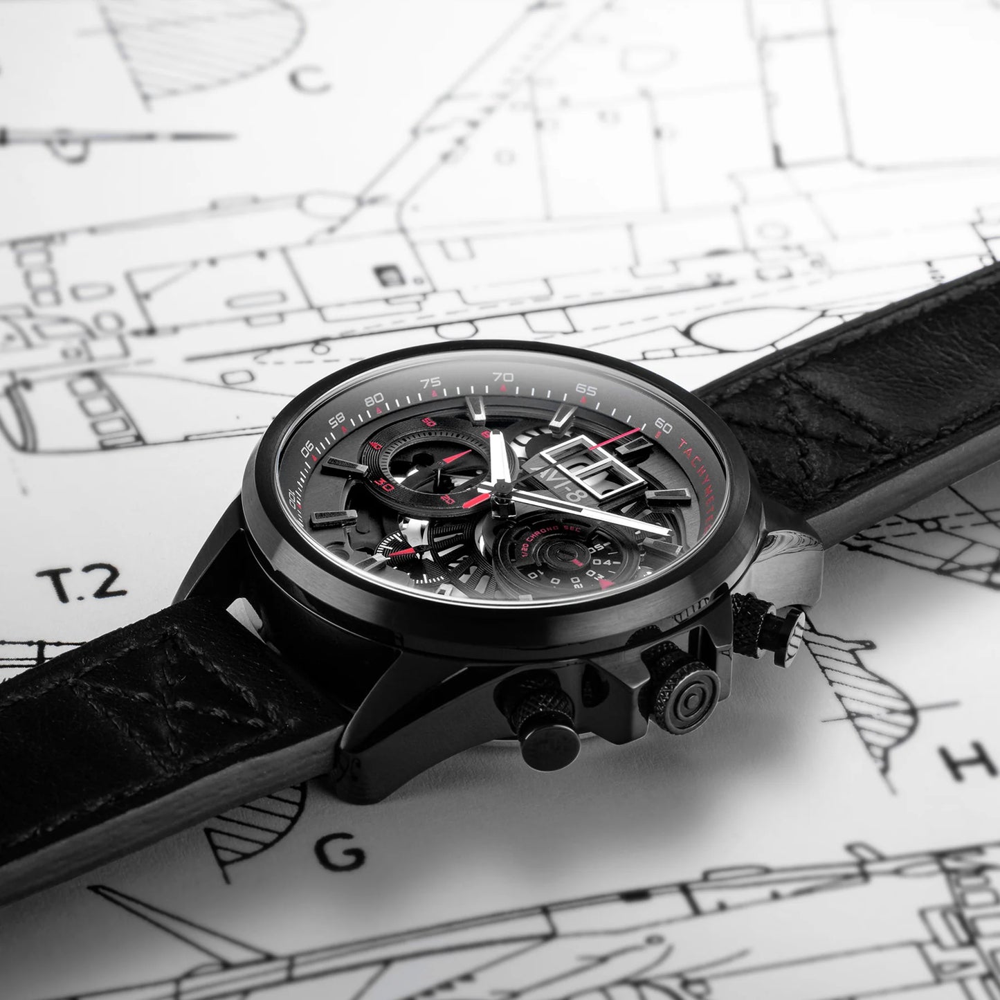 AVI-8 Hawker Harrier - Chronograph Stealth Black