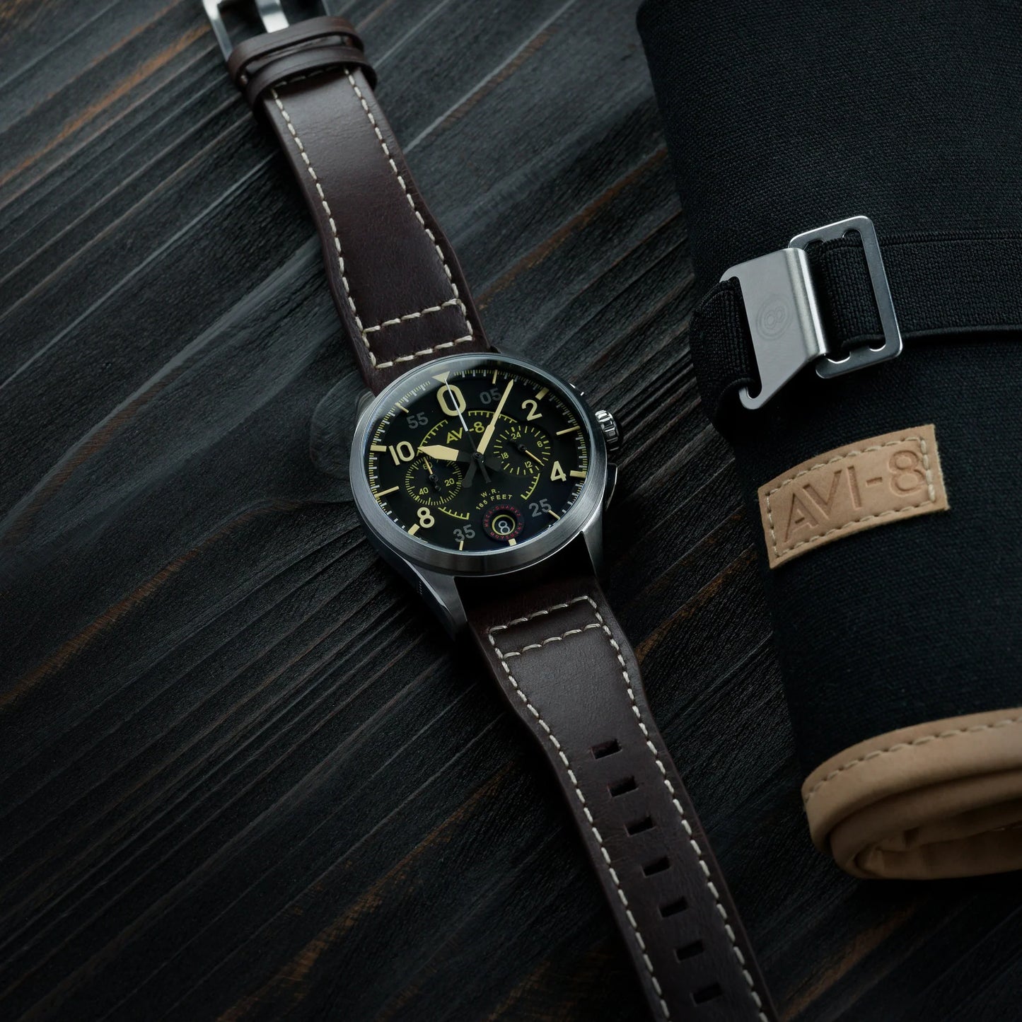 AVI-8 Spitfire - Chronograph Midnight Oak