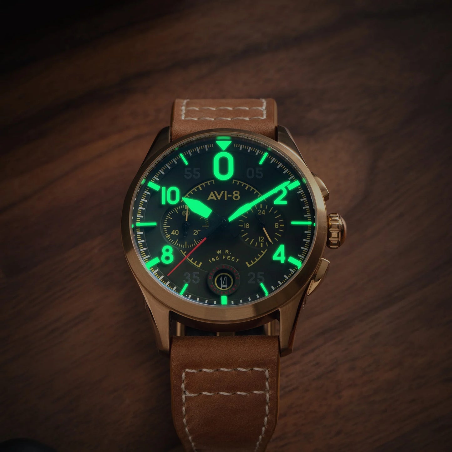 AVI-8 Spitfire - Chronograph Bronze Green