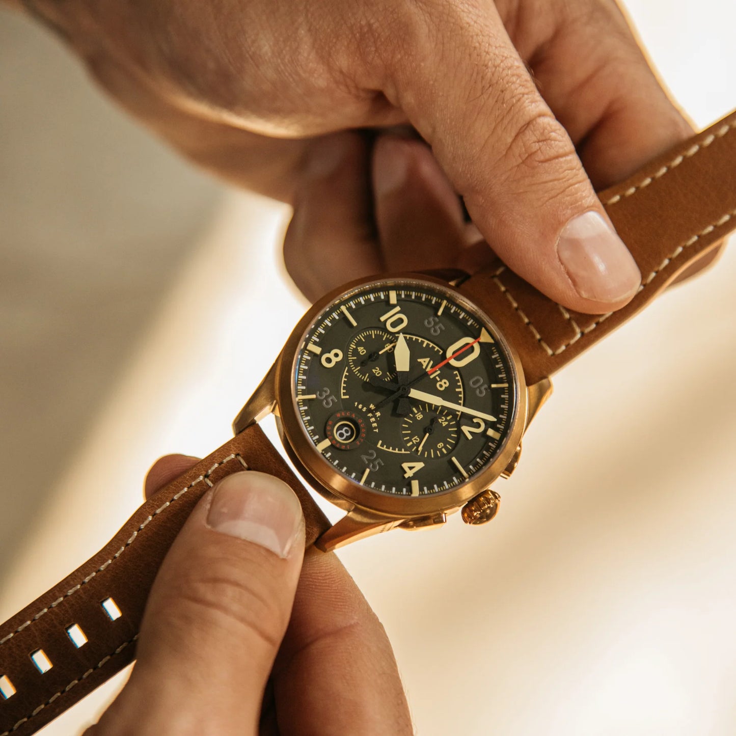 AVI-8 Spitfire - Chronograph Bronze Green