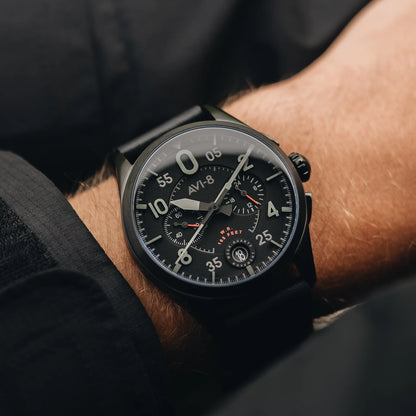 AVI-8 Spitfire - Chronograph Slate Black