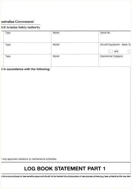 CASA Aircraft Maintenance Forms