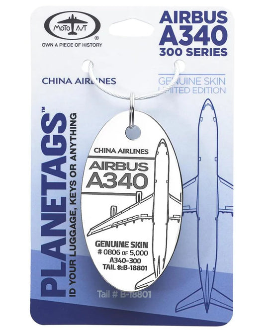 Plane Tag - China Airlines A340-300 B-18801