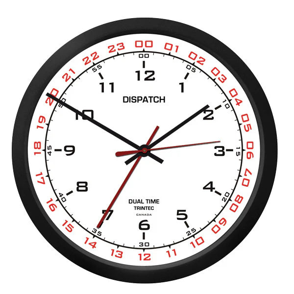 DISPATCH 10" Dual Time Clock - White