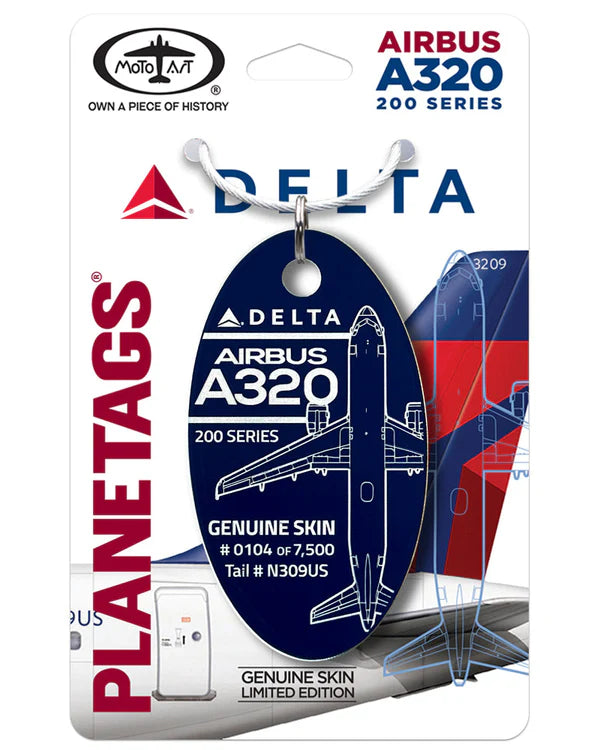 Plane Tags - DELTA-A320-N309US