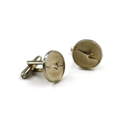 Qantas Silver Kangaroo Cufflinks