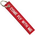 "Come fly with me" Embroidered Key Tag