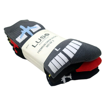 Premium Crew Socks - 3 Pack