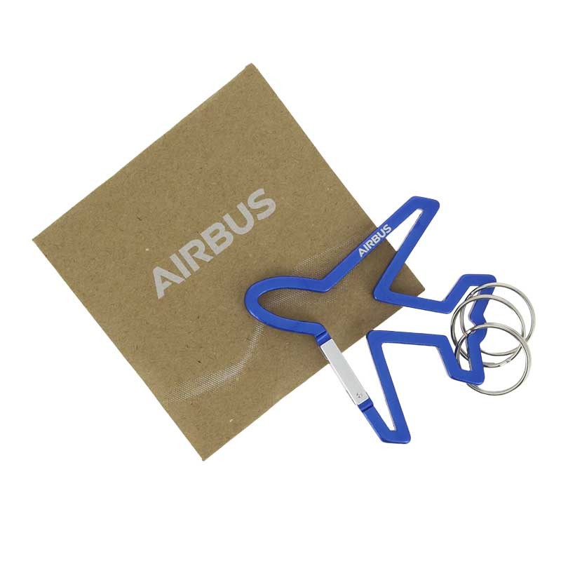 Airbus Aircraft shape carabiner Keychain