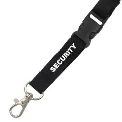 Lanyard with Trigger Hook, Breakaway, 16mm, Security Black