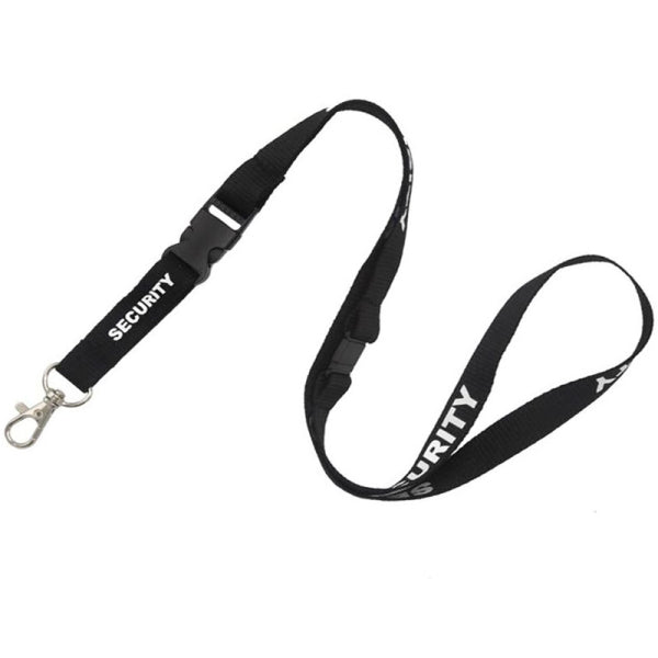 Lanyard with Trigger Hook, Breakaway, 16mm, Security Black