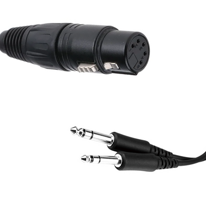 XLR5/Airbus to GA/Twin Plug Adaptor