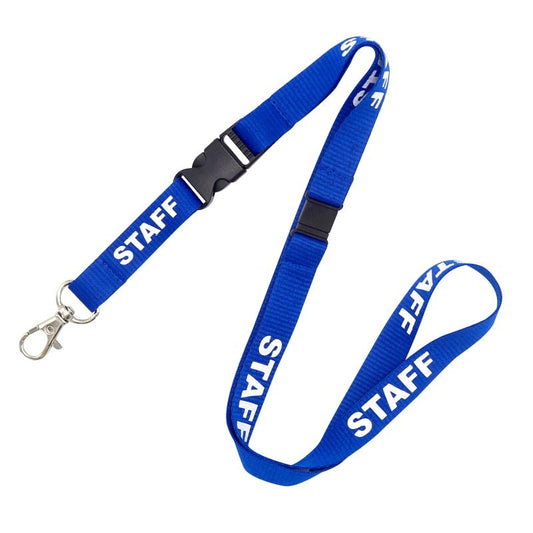 Lanyard with Trigger Hook, Breakaway, 16mm, Staff Blue