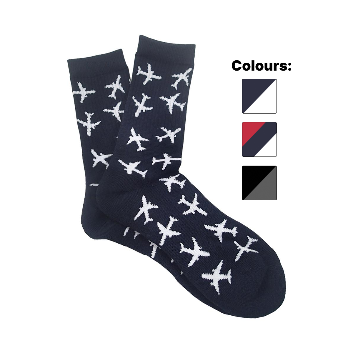 Premium Crew Socks - Jet Pattern, 3 Colours