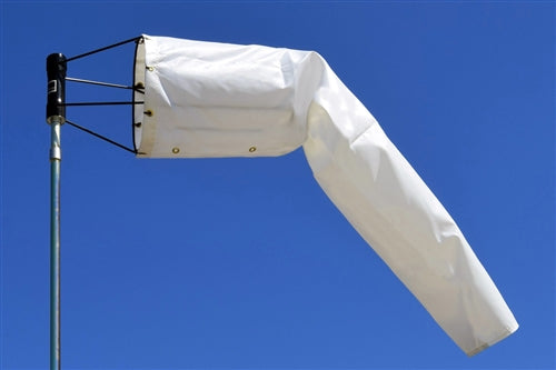 Quality Airport Windsock - White