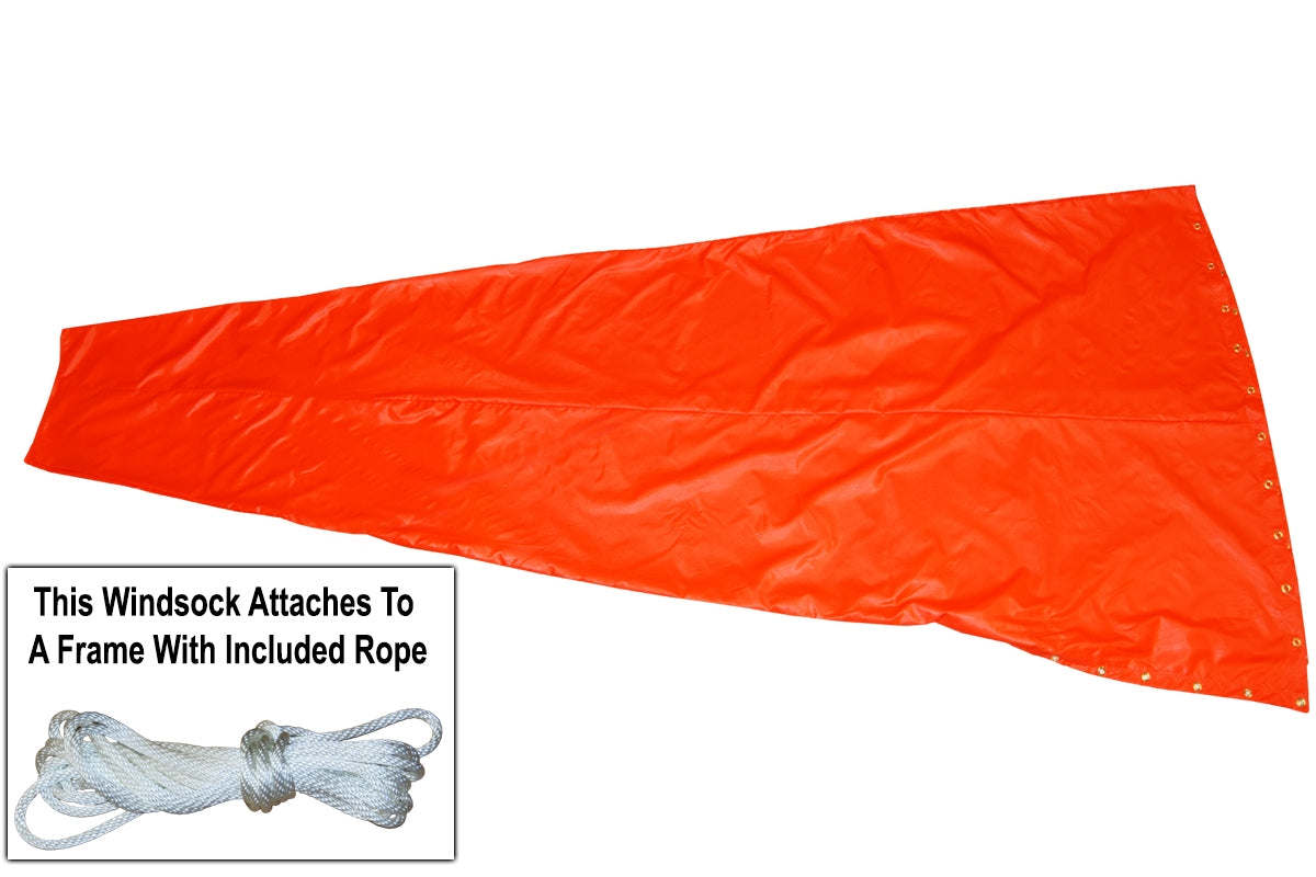 Quality Airport Windsock - Solid Orange