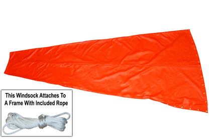 Quality Airport Windsock - Solid Orange