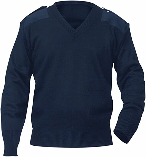 Crew Epaulette Jumper - Navy