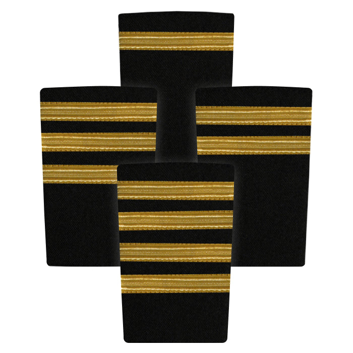 Epaulettes - Gold Bars on Black