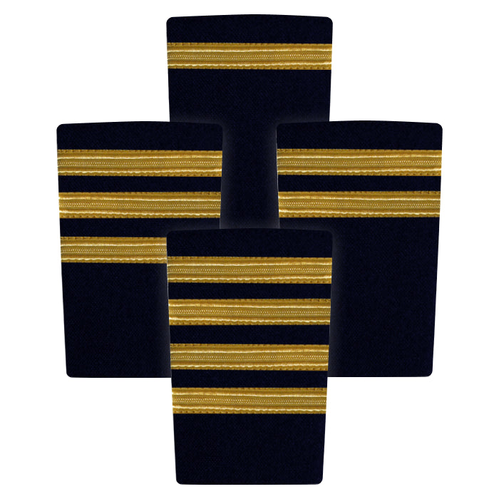 Epaulettes - Gold Bars on Navy