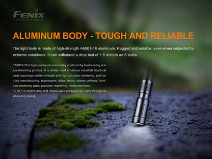 Fenix E02R – 200 Lumen USB Rechargeable keychain light