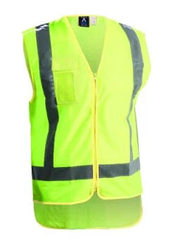 High Vis Zip Vest - Yellow-Argyle-Downunder Pilot Shop Australia