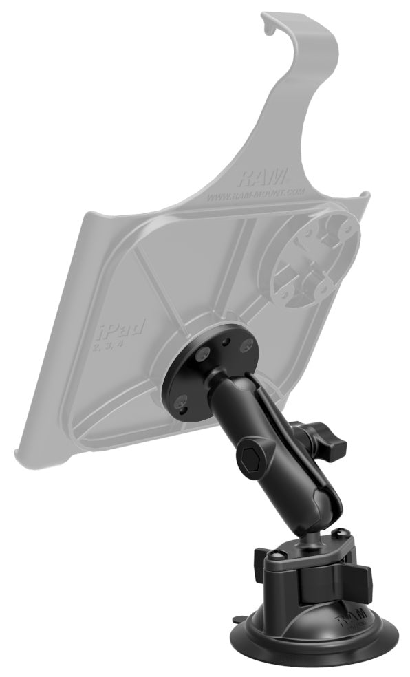 RAM Mount - Twist-Lock Suction Round Plate Standard Arm