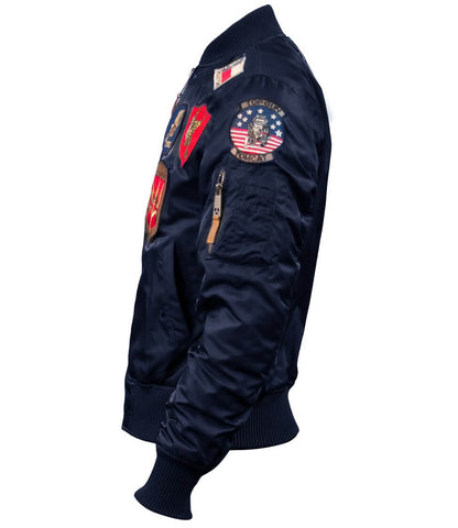 TOP GUN® MA-1 Nylon Bomber Jacket with Patches