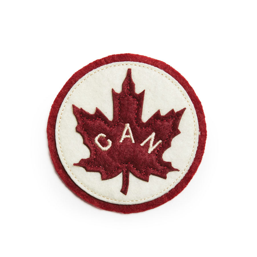 Woven Canada Patch- Red Canoe