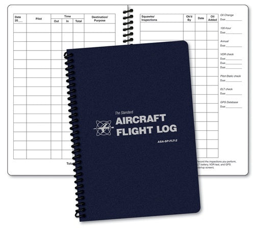 ASA Aircraft Flight Log-ASA-Downunder Pilot Shop Australia