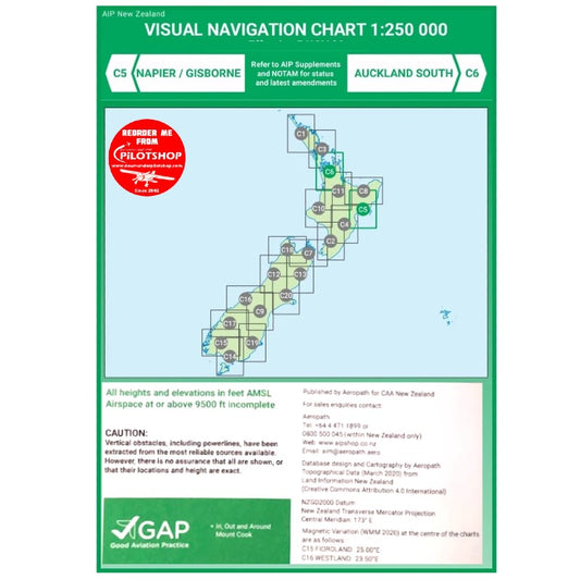 C5/C6 VNC Napier/Gisborne/Auckland South - (1:250,000) – 2 Dec 2021