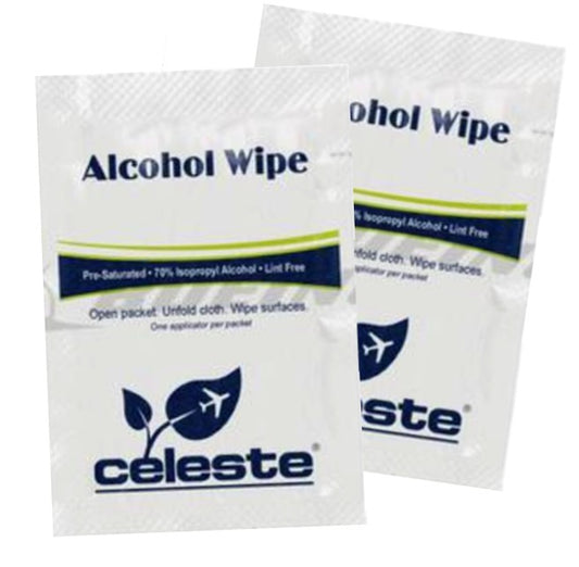 Celeste  70% Isopropyl Alcohol Wipes  - Box of 50