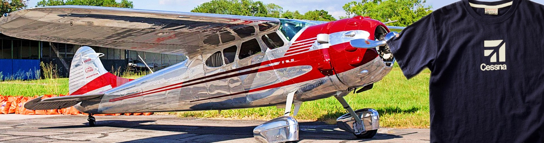 Red Canoe Cessna T-Shirt Background