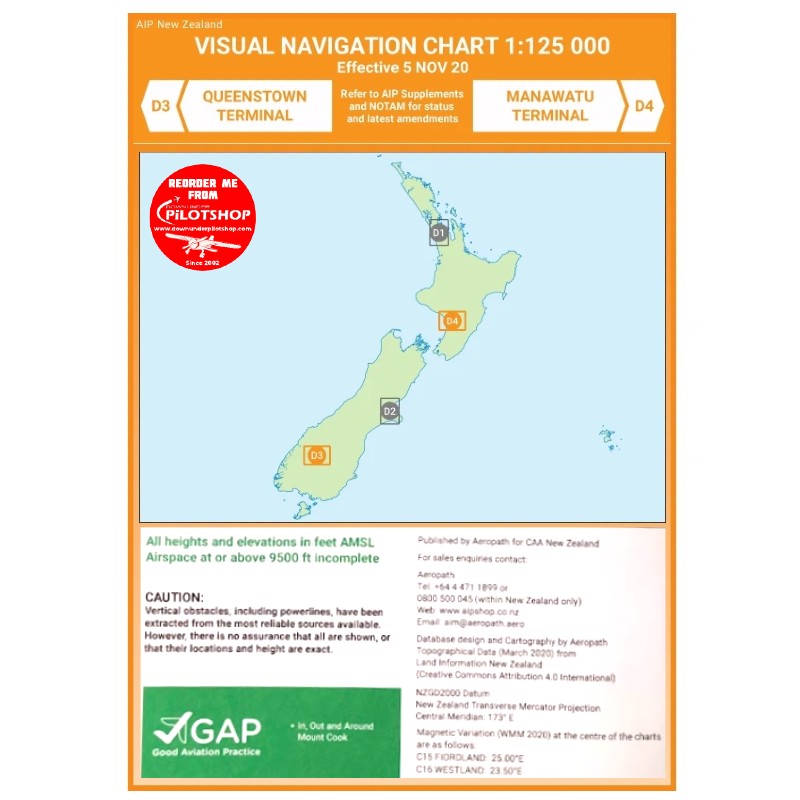 D3/D4 VNC Queenstown/Manawatu - (1:125,000) – 2 Dec 2021