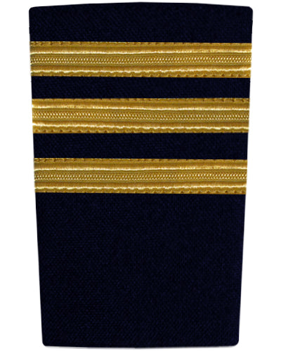 Epaulettes - Gold Bars on Navy