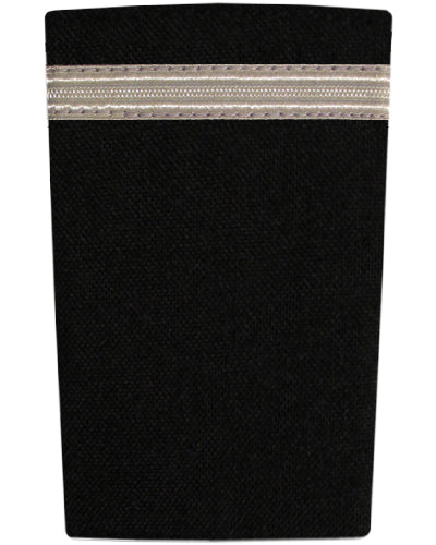 Epaulettes - Silver Bars on Black