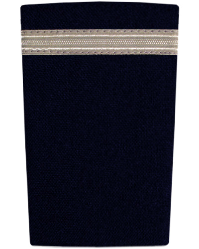 Epaulettes - Silver Bars on Navy