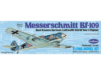 Guillows Messerschmitt BF-109 Rubber-Powered Balsa Model Kit-Guillows-Downunder Pilot Shop Australia