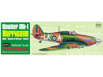 Guillows Hawker Hurricane Rubber-Powered Balsa Model Kit-Guillows-Downunder Pilot Shop Australia