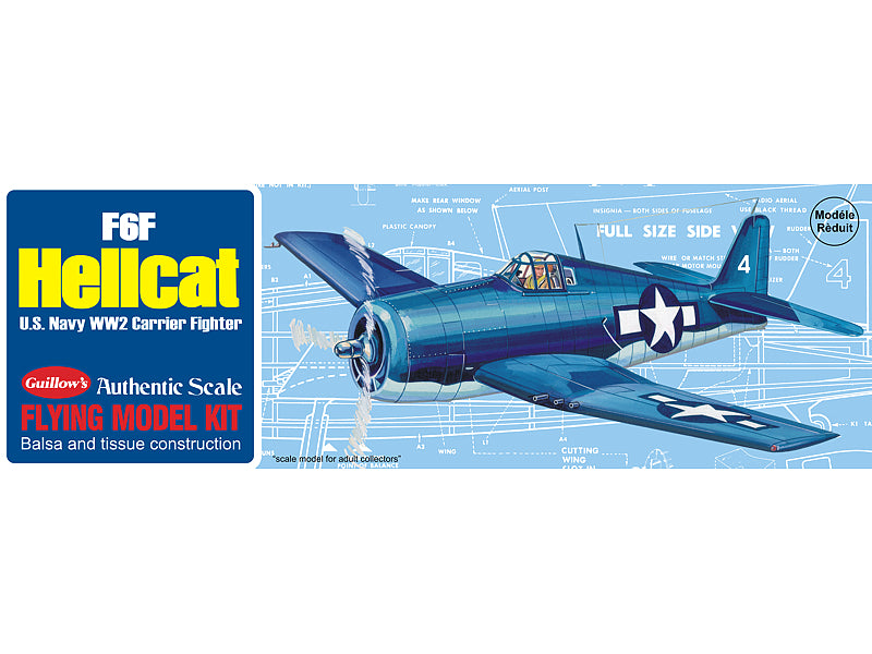 Guillows F6F Hellcat Rubber-Powered Balsa Model Kit