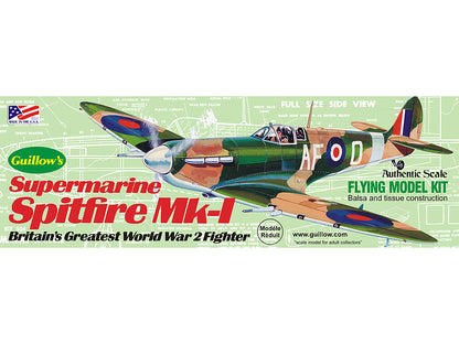 Guillows Spitfire MK-1 Rubber-Powered Balsa Model Kit