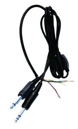 Pilot Replacement Headset Lead Mono Chrome Plugs-Pilot Communications-Downunder Pilot Shop Australia