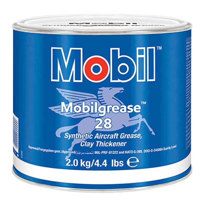 Mobilgrease 28 Synthetic Aircraft Grease Red 4.4 lb Can