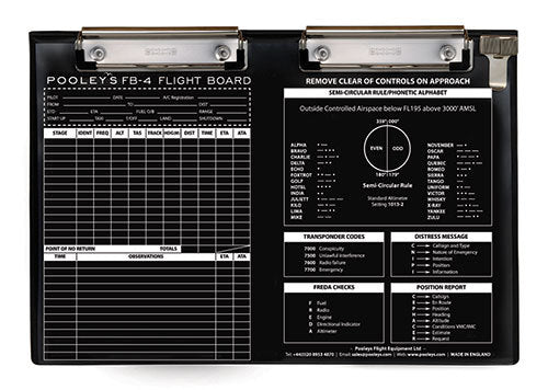 Pooleys FB-4 Flight Board-Pooleys-Downunder Pilot Shop Australia