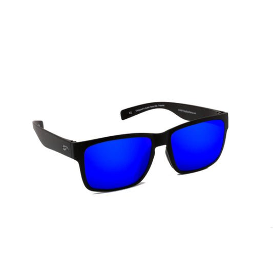 Flying Eyes Osprey - Matte Black, Mirrored Sapphire Lenses