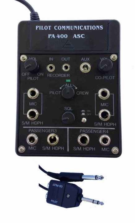 Pilot PA400S Four Place Stereo Intercom-Pilot Communications-Downunder Pilot Shop Australia